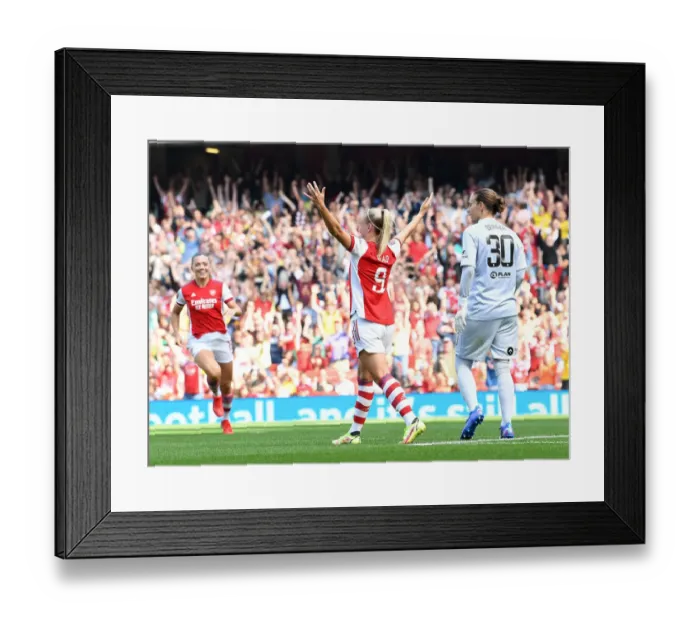 Framed Print : Arsenal Women's FA WSL Triumph: Beth Mead's Hat-Trick Secures Victory Over Chelsea Framed Print : Arsenal Women's FA WSL Triumph: Beth Mead's Hat-Trick Secures Victory Over Chelsea