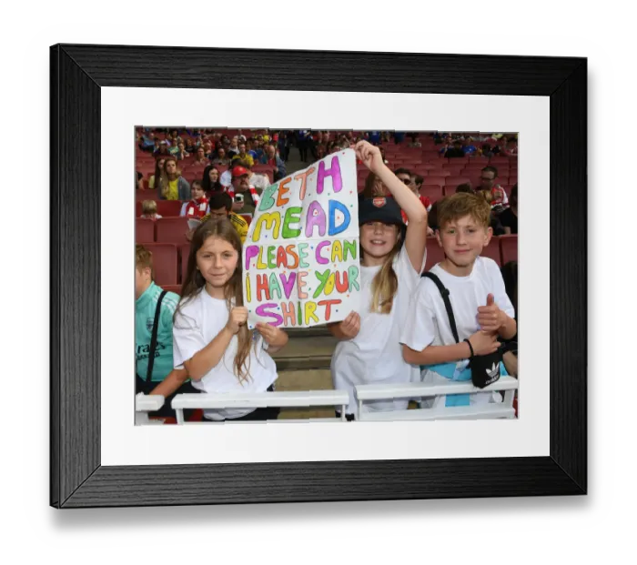 Framed Print : Young Arsenal Fans Anticipate Arsenal Women vs. Chelsea Women FA WSL Match at Emirates Stadium Framed Print : Young Arsenal Fans Anticipate Arsenal Women vs. Chelsea Women FA WSL Match at Emirates Stadium