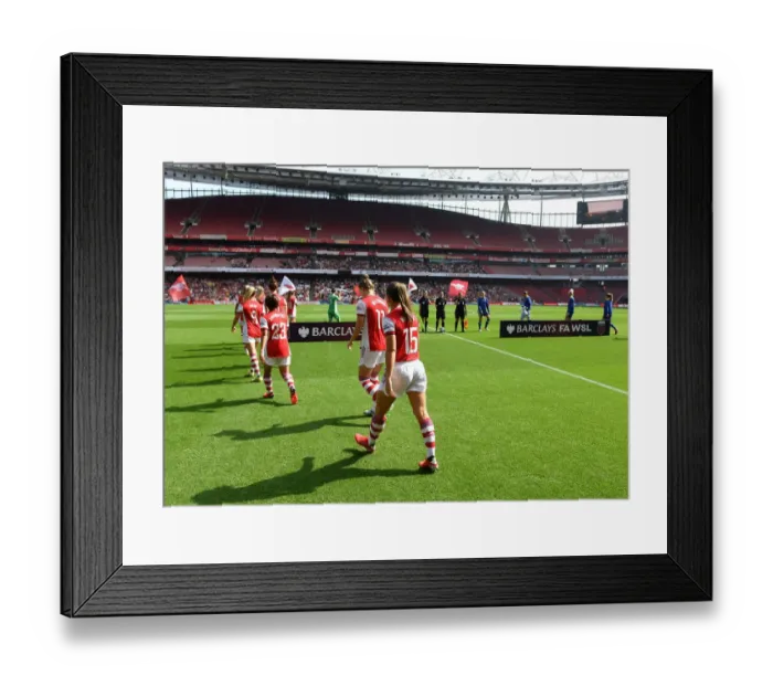 Framed Print : Arsenal Women's FA WSL: Katie McCabe Leads Arsenal Against Chelsea at Emirates Stadium (2021-22)