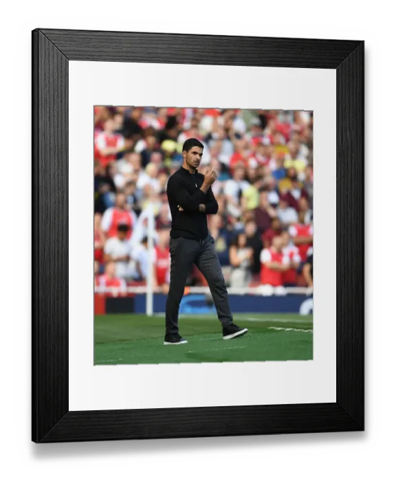 Framed Print : Mikel Arteta Leads Arsenal Against Norwich City in Premier League Showdown