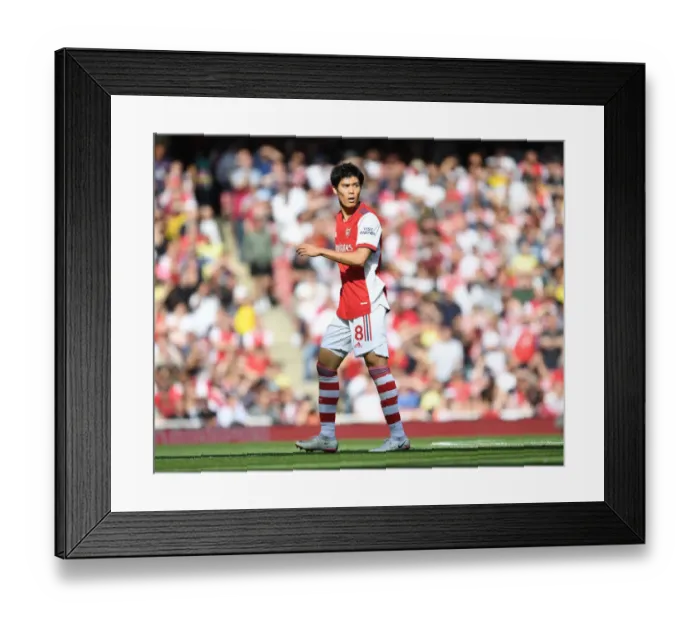 Framed Print : Tomiyasu Shines: Arsenal's Standout Performance Against Norwich City, Premier League 2021-22