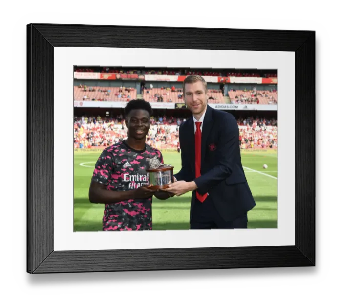 Framed Print : Arsenal's Bukayo Saka Named Player of the Season vs Norwich City, 2021-22