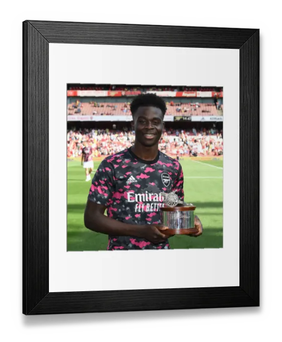Framed Print : Arsenal's Bukayo Saka Named Player of the Season Ahead of Arsenal vs Norwich City