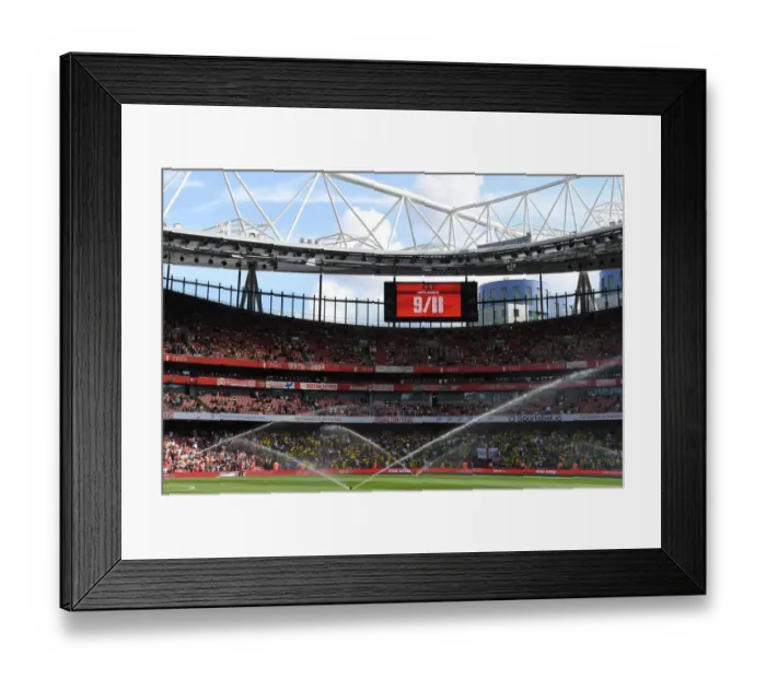 Framed Print : Arsenal Pays Tribute: 9 / 11 Victims Honored Before Arsenal vs. Norwich City, 2021-22 Premier League