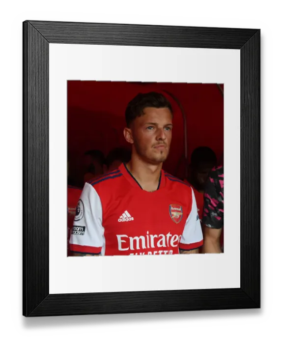 Framed Print : Arsenal vs Norwich City: Ben White in Action at the Emirates Stadium, Premier League 2021-22