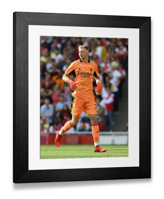 Framed Print : Arsenal's Aaron Ramsdale Debuts in Premier League: Arsenal vs Norwich City (2021-22), Emirates Stadium