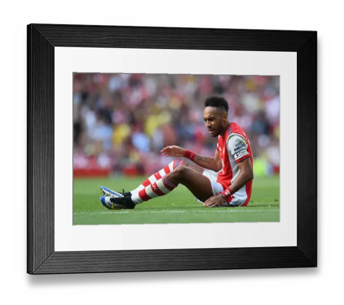 Framed Print : Arsenal's Aubameyang Shines in Arsenal vs Norwich City Showdown (2021-22) Framed Print : Arsenal's Aubameyang Shines in Arsenal vs Norwich City Showdown (2021-22)