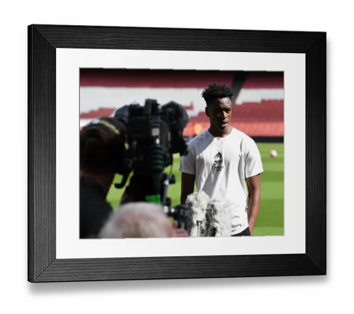 Framed Print : Arsenal's Albert Sambi Lokonga - Pre-Match Interview Ahead of Arsenal vs Norwich City, Premier League 2021-22 Framed Print : Arsenal's Albert Sambi Lokonga - Pre-Match Interview Ahead of Arsenal vs Norwich City, Premier League 2021-22
