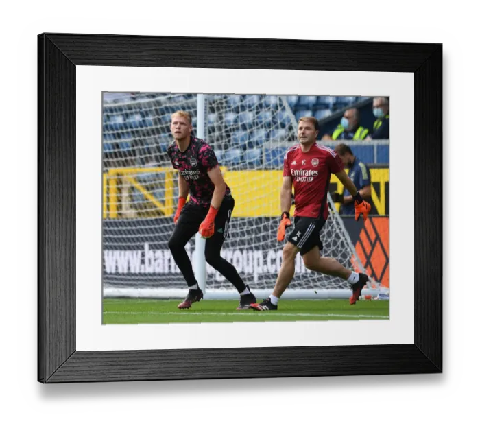 Framed Print : Arsenal's Aaron Ramsdale and Inaki Cana Prepare for Burnley Clash - Premier League 2021-22 Framed Print : Arsenal's Aaron Ramsdale and Inaki Cana Prepare for Burnley Clash - Premier League 2021-22