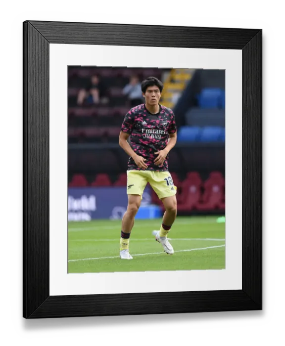 Framed Print : Arsenal's Takehiro Tomiyasu Ready for Burnley Clash - Premier League 2021-22