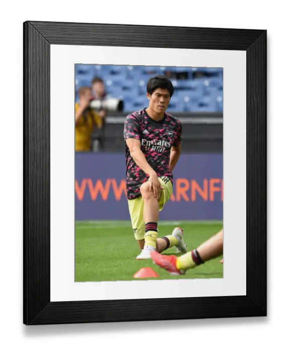 Framed Print : Arsenal's Tomiyasu Ready for Burnley Clash - Premier League 2021-22