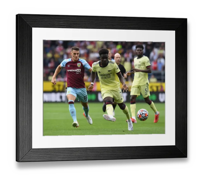 Framed Print : Arsenal vs Burnley: Premier League Clash at Turf Moor (September 2021)