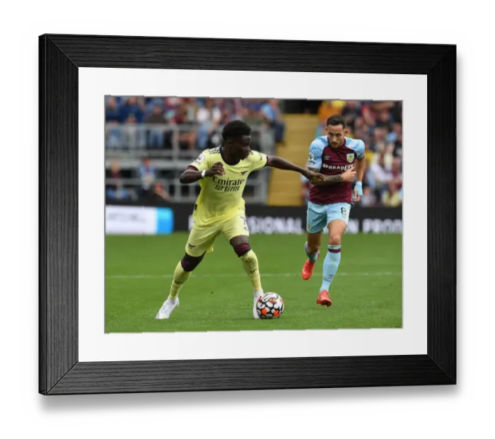 Framed Print : Burnley vs Arsenal: Premier League Showdown (2021-22)