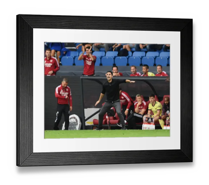 Framed Print : Arsenal's Mikel Arteta at Burnley's Turf Moor - Premier League 2021-22