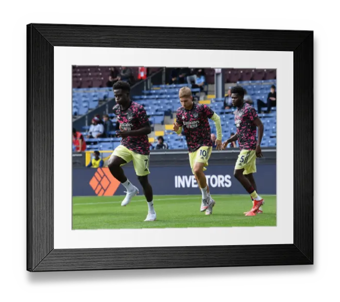 Framed Print : Burnley vs Arsenal: Saka, Smith Rowe, and Partey in Action Framed Print : Burnley vs Arsenal: Saka, Smith Rowe, and Partey in Action