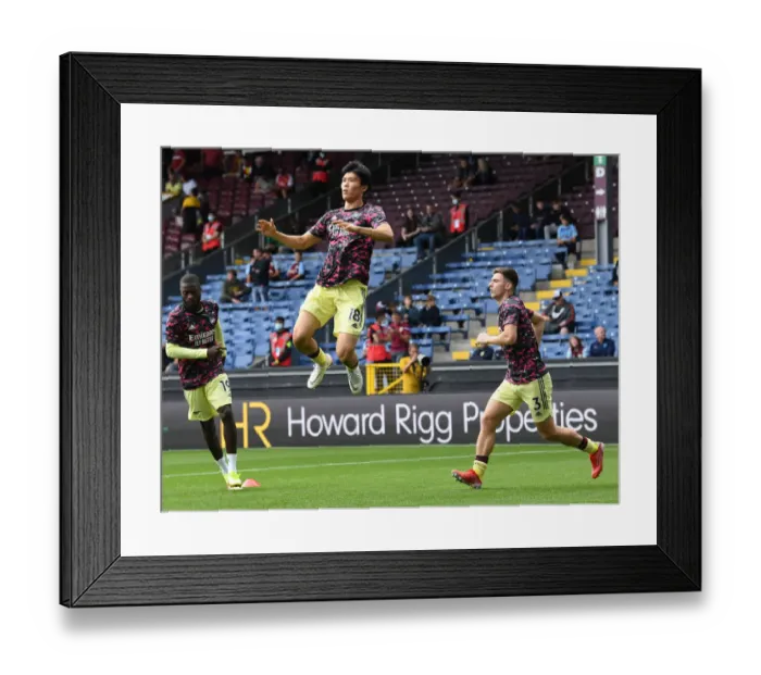 Framed Print : Arsenal's Tomiyasu Gears Up: Premier League Showdown Against Burnley (2021-22) Framed Print : Arsenal's Tomiyasu Gears Up: Premier League Showdown Against Burnley (2021-22)