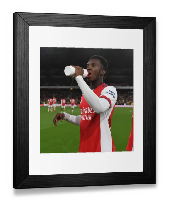 Framed Print : Arsenal's Eddie Nketiah Readies for Carabao Cup Clash Against AFC Wimbledon Framed Print : Arsenal's Eddie Nketiah Readies for Carabao Cup Clash Against AFC Wimbledon