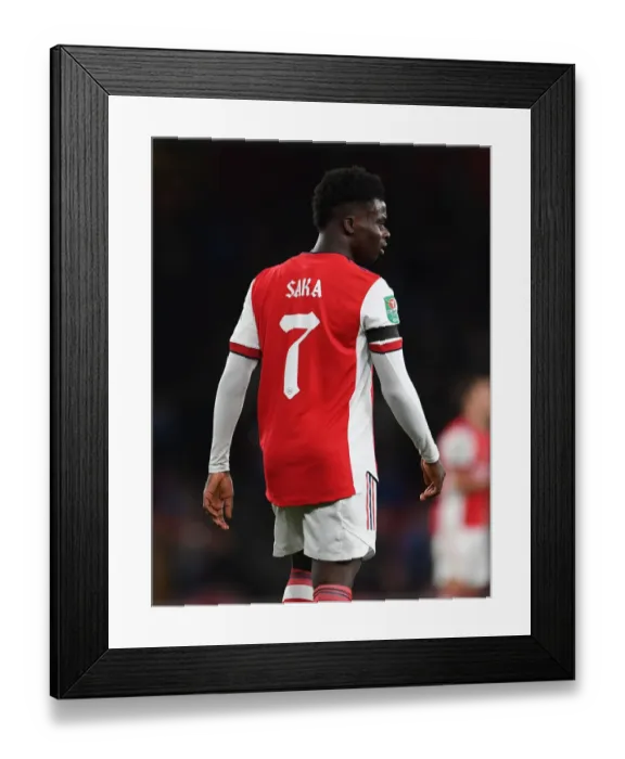 Framed Print : Bukayo Saka Shines: Arsenal's Dominant Performance Against AFC Wimbledon in Carabao Cup Framed Print : Bukayo Saka Shines: Arsenal's Dominant Performance Against AFC Wimbledon in Carabao Cup