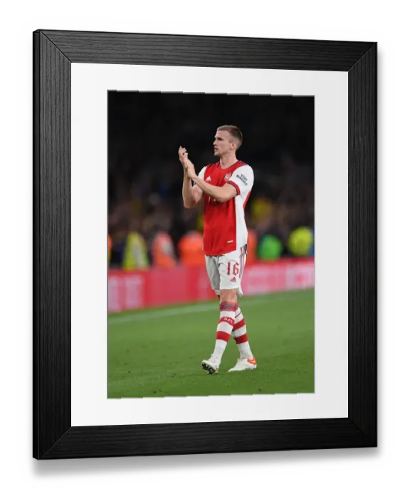 Framed Print : Arsenal's Holding Applauds Fans in Carabao Cup Victory over AFC Wimbledon Framed Print : Arsenal's Holding Applauds Fans in Carabao Cup Victory over AFC Wimbledon