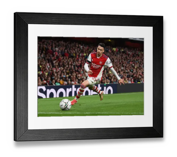 Framed Print : Martinelli's Stunner: Arsenal's Carabao Cup Victory over AFC Wimbledon