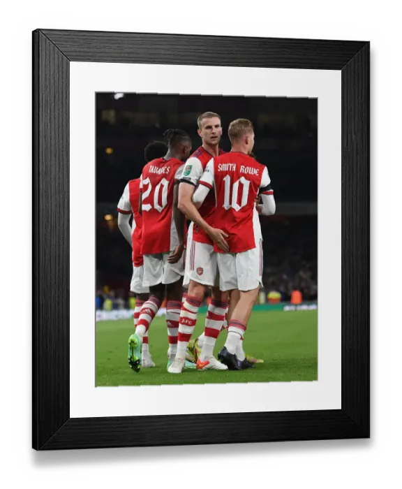 Framed Print : Emile Smith Rowe Scores His Second Goal: Arsenal Advances in Carabao Cup