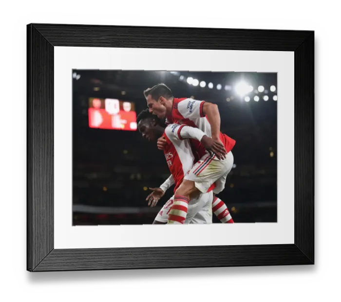 Framed Print : Eddie Nketiah's Hat-Trick: Arsenal Cruises Past AFC Wimbledon in Carabao Cup Framed Print : Eddie Nketiah's Hat-Trick: Arsenal Cruises Past AFC Wimbledon in Carabao Cup