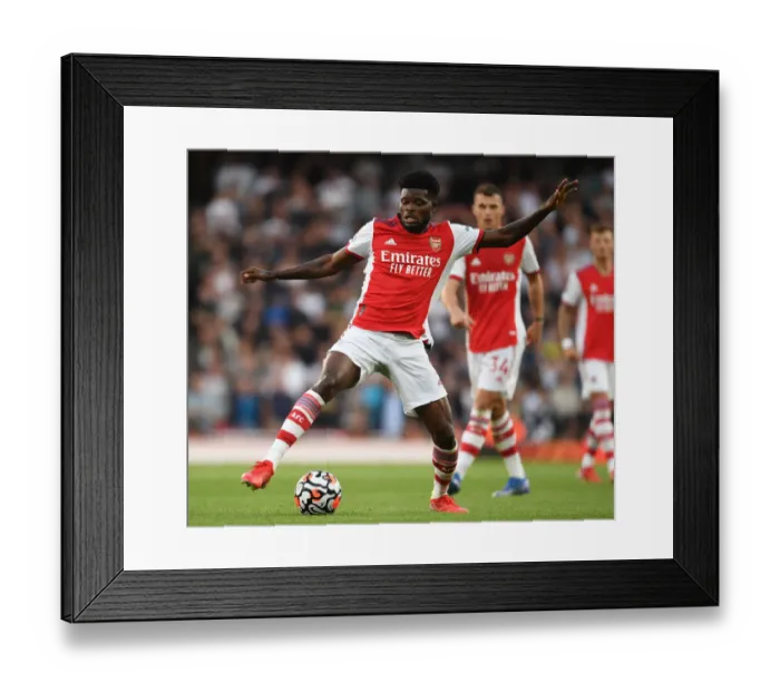 Framed Print : Intense Rivalry: Partey Fouls and Dramatic Moments in Arsenal vs. Tottenham Clash
