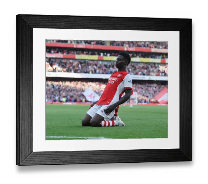 Framed Print : Saka's Thriller: Arsenal's Triumph over Tottenham - Bukayo's Game-winning Goal in the 2021-22 Premier League Framed Print : Saka's Thriller: Arsenal's Triumph over Tottenham - Bukayo's Game-winning Goal in the 2021-22 Premier League