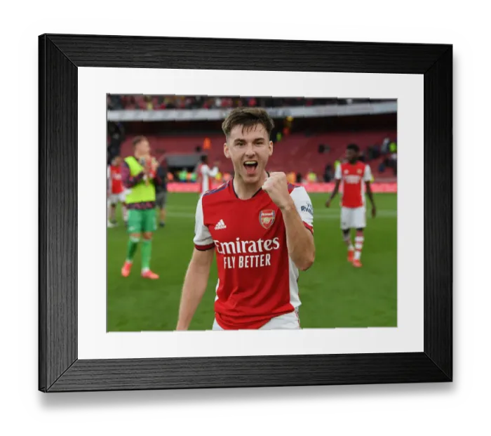 Framed Print : Arsenal's Tierney Scores Derby-Winning Goal: Arsenal 1-0 Tottenham (2021-22)