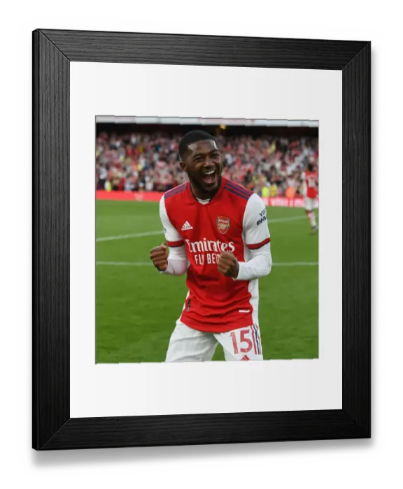 Framed Print : Ainsley Maitland-Niles: Reaction After Arsenal vs. Tottenham Hotspur, Premier League 2021-22