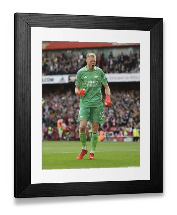 Framed Print : Arsenal's Ramsdale: Celebrating Derby Victory Over Tottenham in the 2021-22 Premier League Framed Print : Arsenal's Ramsdale: Celebrating Derby Victory Over Tottenham in the 2021-22 Premier League