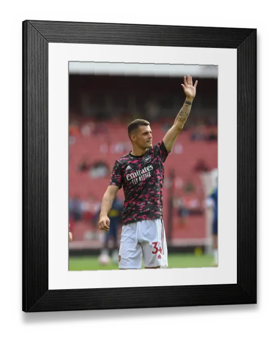 Framed Print : Granit Xhaka Gears Up: Arsenal vs. Tottenham Showdown Framed Print : Granit Xhaka Gears Up: Arsenal vs. Tottenham Showdown