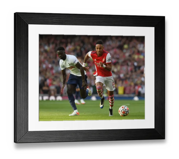 Framed Print : Arsenal vs. Tottenham: Aubameyang Clashes with Sanchez in Premier League Showdown Framed Print : Arsenal vs. Tottenham: Aubameyang Clashes with Sanchez in Premier League Showdown