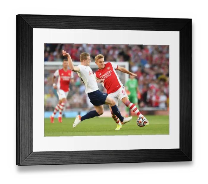 Framed Print : Intense Rivalry: Arsenal vs. Tottenham in the Premier League - Battle at Emirates Stadium (2021-22)