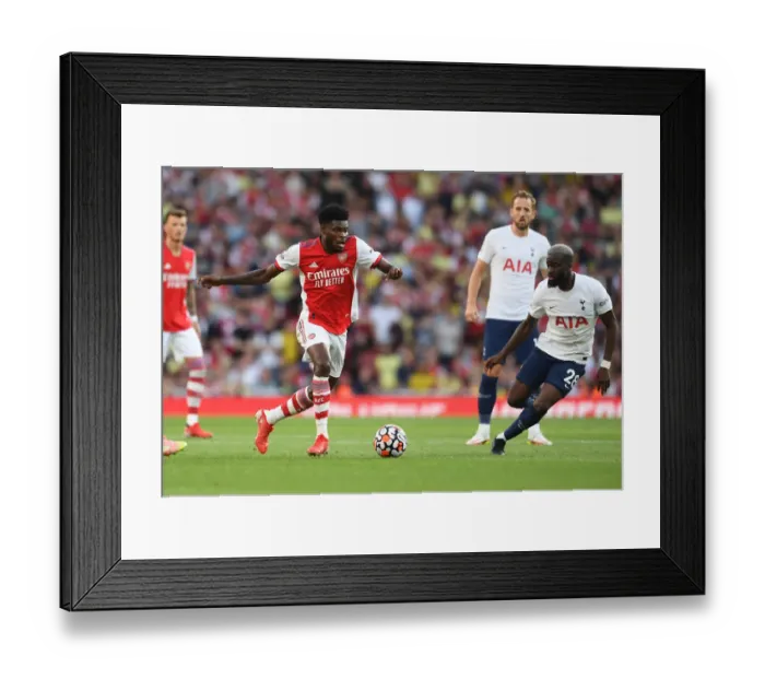 Framed Print : Midfield Showdown: Partey vs. Ndombele - Arsenal vs. Tottenham Premier League Clash (2021-22)