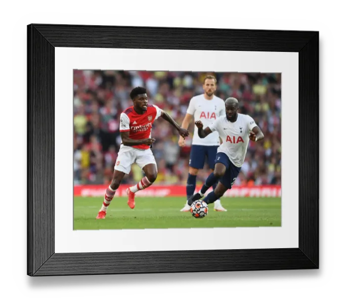 Framed Print : Midfield Showdown: Partey vs. Ndombele - Arsenal vs. Tottenham Premier League Clash (2021-22)
