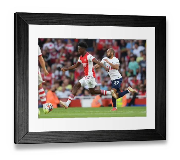 Framed Print : Arsenal vs. Tottenham: Lokonga vs. Lucas - Premier League Clash at Emirates Stadium Framed Print : Arsenal vs. Tottenham: Lokonga vs. Lucas - Premier League Clash at Emirates Stadium