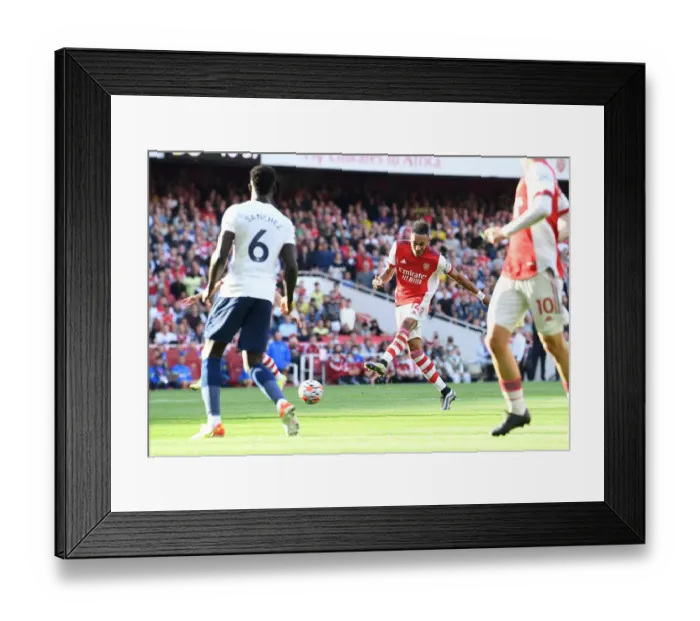 Framed Print : Arsenal's Aubameyang Scores Brace: Arsenal Defeats Tottenham in Thrilling 2021-22 Premier League Showdown Framed Print : Arsenal's Aubameyang Scores Brace: Arsenal Defeats Tottenham in Thrilling 2021-22 Premier League Showdown