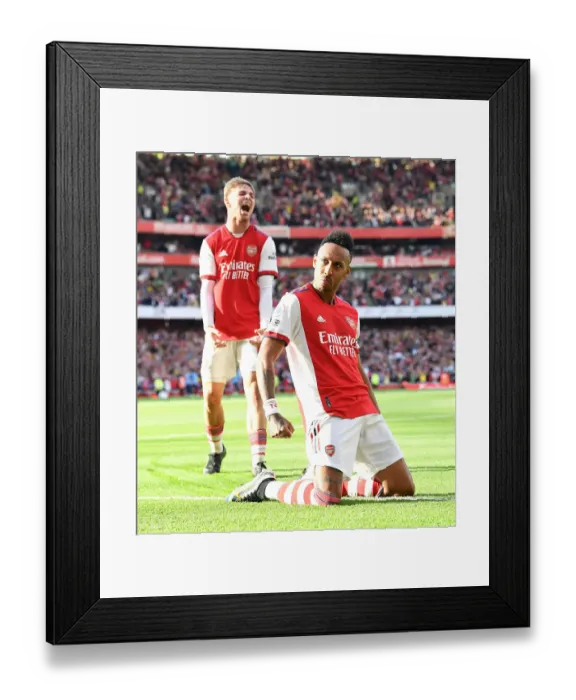 Framed Print : Aubameyang Scores Brace: Arsenal Tops Tottenham in Premier League Clash (2021-22) Framed Print : Aubameyang Scores Brace: Arsenal Tops Tottenham in Premier League Clash (2021-22)