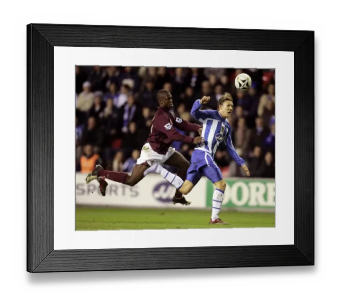 Framed Print : I. KERREA GILBERT-ARSENAL CHALLENGES JIMMY BULLARD-WIGAN Wigan 1 Framed Print : I. KERREA GILBERT-ARSENAL CHALLENGES JIMMY BULLARD-WIGAN Wigan 1