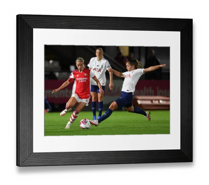 Framed Print : Arsenal vs. Tottenham Women's FA Cup Quarterfinal: A Fierce Rivalry at Meadow Park