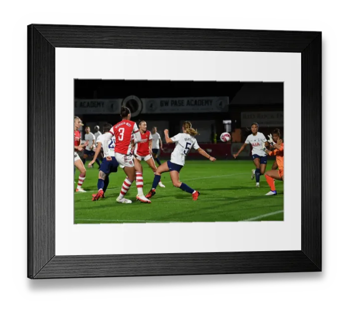 Framed Print : Arsenal Women Reach FA Cup Semifinals: Lotte Wubben-Moy's Brace Secures Victory Over Tottenham Hotspur Women