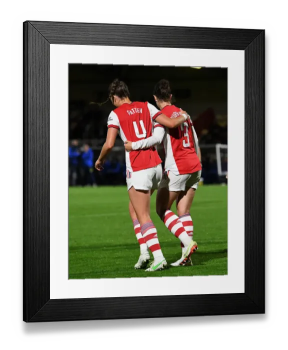 Framed Print : Arsenal Women's FA Cup Triumph: Lotte Wubben-Moy Scores Decisive Goal Against Tottenham Hotspur