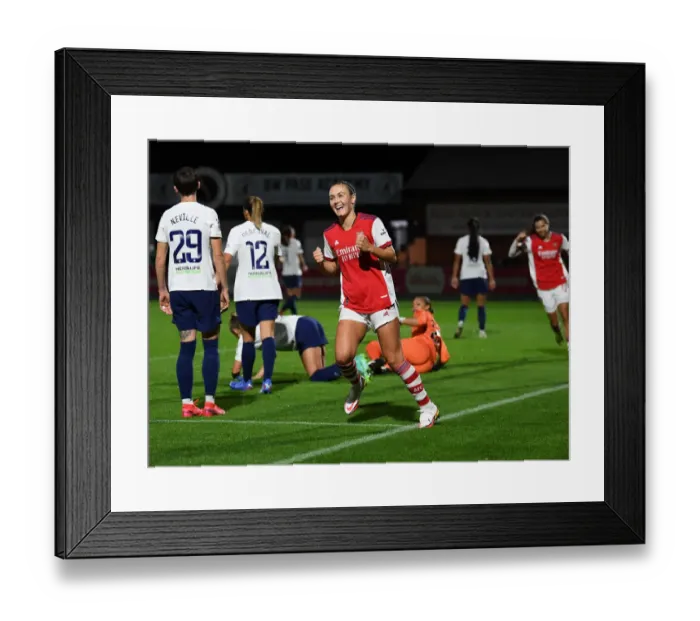 Framed Print : Arsenal Women's FA Cup Triumph: Caitlin Foord's Hat-trick Secures Quarterfinal Victory over Tottenham Hotspur Framed Print : Arsenal Women's FA Cup Triumph: Caitlin Foord's Hat-trick Secures Quarterfinal Victory over Tottenham Hotspur
