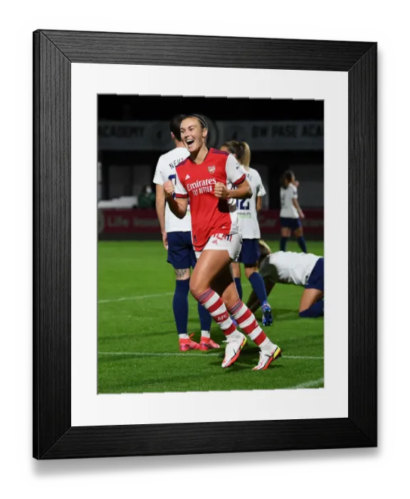 Framed Print : Arsenal Women's FA Cup Triumph: Caitlin Foord's Hat-trick Secures Quarterfinal Victory over Tottenham Hotspur