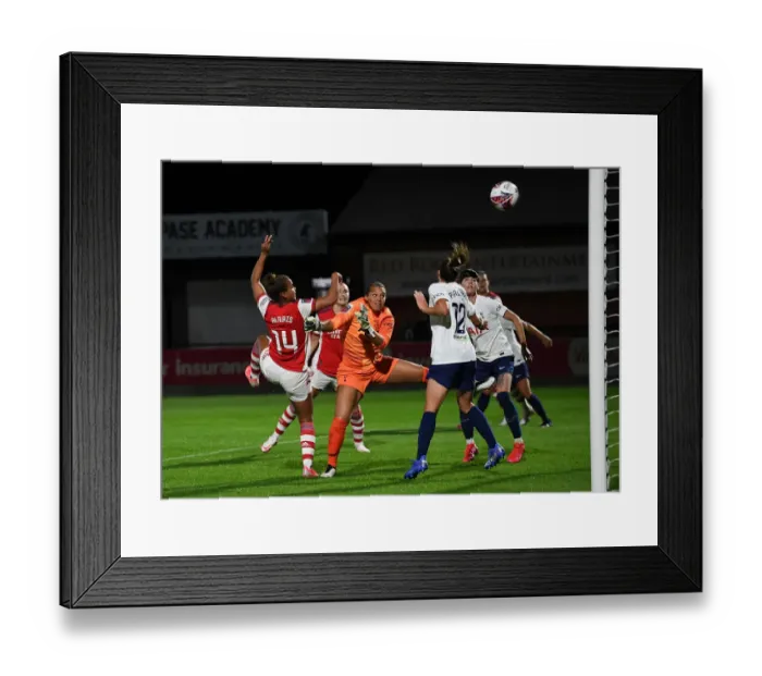 Framed Print : Arsenal Women Crush Tottenham Hotspur Women in FA Cup Quarterfinals: Nikita Parris Scores Fourth Goal