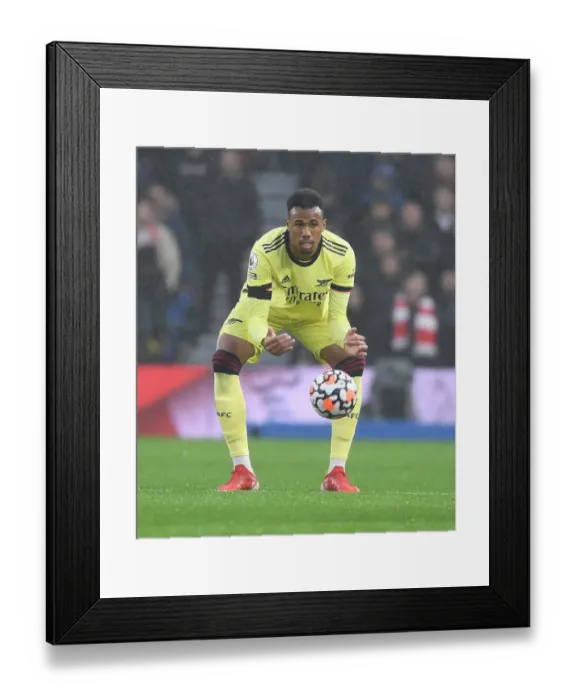 Framed Print : Gabriel of Arsenal in Action against Brighton & Hove Albion, Premier League 2021-22 Framed Print : Gabriel of Arsenal in Action against Brighton & Hove Albion, Premier League 2021-22