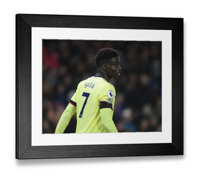 Framed Print : Bukayo Saka's Star Turn: Arsenal's Victory over Brighton & Hove Albion, Premier League 2021-22