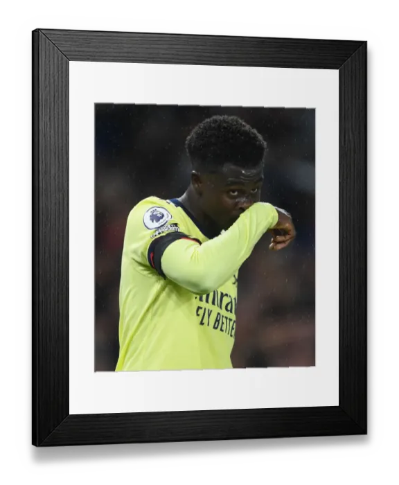 Framed Print : Bukayo Saka Shines: Arsenal's Victory Over Brighton in Premier League 2021-22