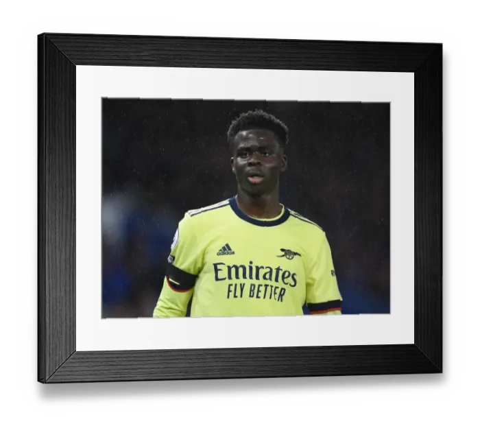 Framed Print : Bukayo Saka Shines: Arsenal's Victory over Brighton & Hove Albion in the Premier League 2021-22